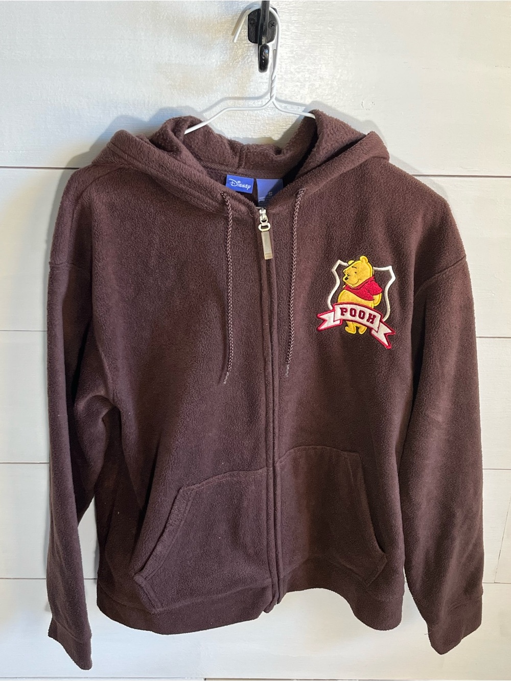 Disney Brown Pooh Hooded Fleece Zip-Up